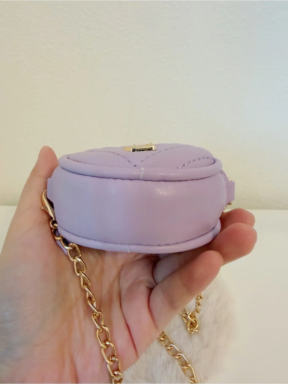 Mini Lavender Round Coin Purse Charm